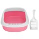 thumbnail image 4 of Caja de arena para gatos semicerrada Inodoro portátil con pala para gatos y perros pequeños Tallas S Rosa, 4 of 8