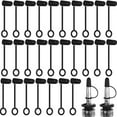 thumbnail image 4 of CIYISON 50 Pieces Black Pour Spout Caps Beverage Dispenser Caps Bar Pour Spout Caps Liquor Pourer Cover PVC Material for Bar, 4 of 7