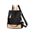 thumbnail image 2 of Mochila Mujer Paño De Oxford Impermeable Anti-robo Negro con Beige, 2 of 5