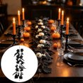 thumbnail image 2 of Halloween Black Maple Leaf Decor, Realistic Artificial Leaf Garland, Gothic Hanging Foliage Accent, Door Mantel Wall Party Display, Spooky Seasonal Holiday Decoration, 2 of 9