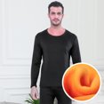 thumbnail image 3 of Conjunto de ropa interior térmica para hombre y mujer, cuello redondo suave y terciopelo, ropa interior térmica de otoño, capa base cálida de invierno (parte superior e inferior)., 3 of 8