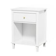 thumbnail image 7 of Wooden Nightstand with One Drawer One Shelf,Modern Bedside Tables for Kids,Adults,White, 7 of 7