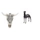 thumbnail image 1 of Escultura de pared de resina con cabeza de , decoración de pared, estatua de perro, figura de animal, material de resina único y realista, adecuad, 1 of 8