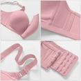 thumbnail image 4 of No Underwire Bras for Women Comfortable Plus Size Push-up Breathable Daily Bras, Pink 48D, 4 of 7