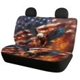 thumbnail image 5 of POLERO Eagle US Flag Car Seat Covers for Truck, 2 Pcs Stretchable Rear Bench Seat Cover Washable Fashion Back Seat Protectors, 5 of 7