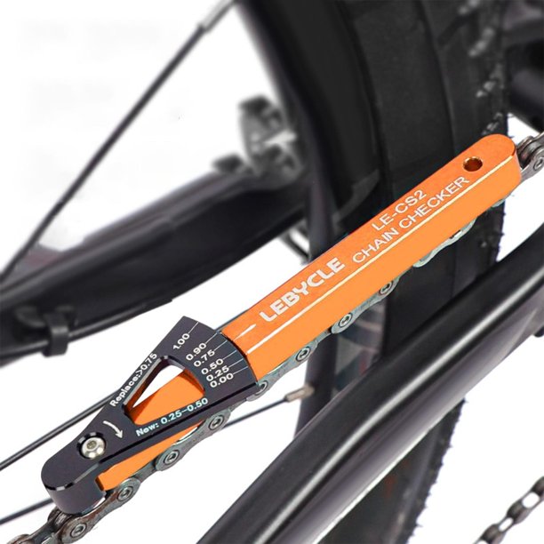 Indicador de Desgaste de Cadena de Bicicleta, Regla de Medición de Aleación para Bicicleta de Montaña, Herramienta de Mantenimiento Plegable Naranja Baoblaze Comprobador de desgaste de cadena de bicicleta