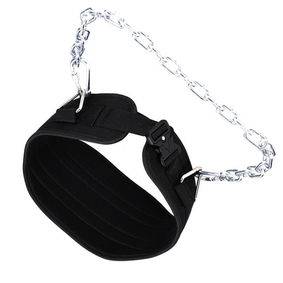 Dip Belt for Weightlifting Weight Pull Up and Squat Belt with Ergonomic Padding and Steel Chain Weight Dipping Belt