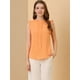 thumbnail image 3 of Blusas Elegante Sin Mangas Vintage De La Década De 1950 Con Volantes Para Oficina De Negocios Para Mujer Naranja claro S, 3 of 6