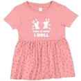 thumbnail image 3 of Inktastic How I Roll Bowling Girls Baby Dress, 3 of 5