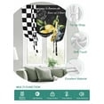 thumbnail image 2 of Lemon Tie Up Curtains for Windows 63 Inch Length Balloon Curtains Kitchen Adjustable Balloon Window Shade Spring Summer Black White Checkered Plaid Tie Up Valance Bathroom Curtain Window 52"x63", 2 of 6