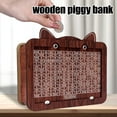 thumbnail image 2 of Wooden Piggy Bank With Coin Slot For Children Brown Home Decoration And Financial Education, 2 of 8