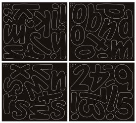 78 Characters Pacon Corporation 51620 Self-Adhesive Letters Black 4-Inch