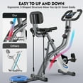 thumbnail image 4 of Pooboo 4in1 Folding Exercise Bike Indoor Home Cycling Bike Stationary Magnetic Cycling Bicycle X Bike Gym Workout 300 lbs, 4 of 10