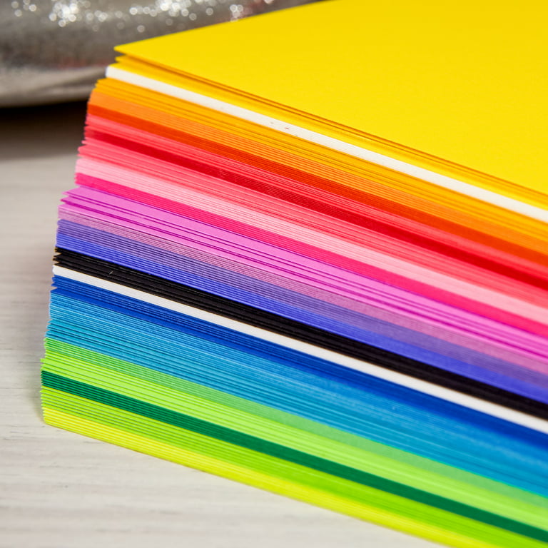 Astrobrights Color Cardstock - Basic Assortment, 65 lb, 8.5 x 11, Assorted Basic Colors, 100/Pack