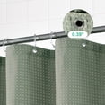 thumbnail image 4 of Yiannan Waffle Weave Fabric Shower Curtain ,Sage,71"Wx72"L, 4 of 6