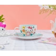 thumbnail image 4 of Set de taza de té y platillo Hello Kitty Sanrio Floral Bone China, 4 of 8