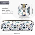 thumbnail image 3 of Rateoe Cartoon Helicopters Print Leather Pencil Case with Smooth Zipper, Compact Storage for Writing Tools & Art Supplies, 8.26" x 1.96" x 2.16", 3 of 7