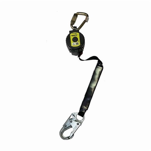 TurboLite  Self-Retracting Personal Fall Limiter, 6 ft /11 ft Length, Carabiner, Stainless Steel