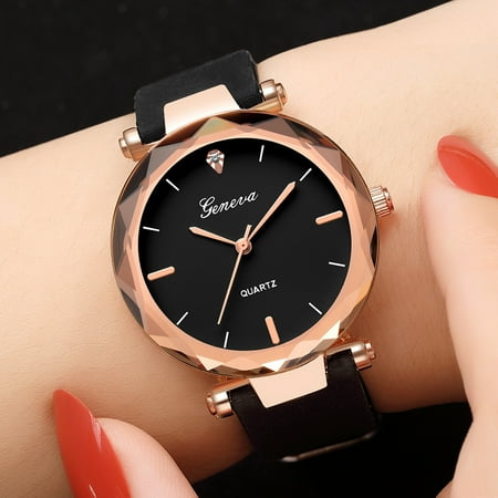 Iuhan Fashion Womens Ladies Watches Geneva Silica Band Analog Quartz Wrist