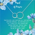 thumbnail image 2 of Anavia Maid of Honor Necklace Gift, Maid of Honor Sister Gift, Maid Of Honor Card for Girls, Wedding Gifts Jewelry Necklace-[Silver Infinity Double Ring, Bright Blue Gift Card], 2 of 3
