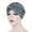 Gray, variant on YWDJ Turbans for Women Fashion Women Pearl Beading Hat Ruffle Cancer Chemo Beanie Turban Wrap Cap Gray
