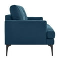 thumbnail image 3 of Sofa Couch, Azure Navy Blue, Fabric, Living Kitchen Cafe Bistro Hospitality Restaurant, Modern Contemporary HB34295, 3 of 8