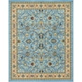 thumbnail image 3 of Unique Loom Sialk Hill Collection Area Rug - Washington (7' 10" x 10' Rectangle Light Blue/Navy Blue) Floral Traditional Perfect For Living Room Bed Room Dining Room Office, 3 of 8