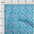 thumbnail image 2 of oneOone Polyester Lycra Aqua Blue Fabric Paisleys Sewing Fabric By The Yard Printed Diy Clothing Sewing Supplies 56 Inch Wide, 2 of 6