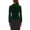 thumbnail image 3 of INSPIRE CHIC Blazer en Velours à Manches Longues avec Col Cranté pour Femmes m Vert Foncé, 3 of 7
