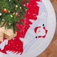 thumbnail image 2 of Christmas Tree Skirt 48 inches, Red Tree Skirt Ornaments Soft Plush Christmas Tree Mat with Cute Santa Claus White Reindeer Christmas Tree Skirts for Holiday Party Indoor Outdoor, 2 of 6