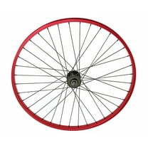 Bike 29 x 30mm Alloy Front Wheel 36 Spoke 14G Red 3/8 Axle Double Wall Red.