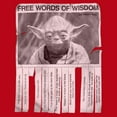 thumbnail image 2 of Mens Star Wars Yoda Free Words of Wisdom Lightweight Hoodie, 2 of 4