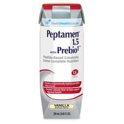 Peptamen 1.5 with Prebio 1 Vanilla Peptide-Based, Calorically Dense Complete Nutrition, 250 mL Carton (EA/1)
