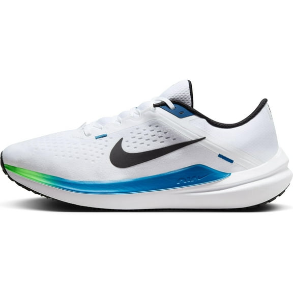 Nike Men's Running Shoes, White Black Star Blue Green Strike, 7.5
