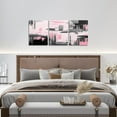 thumbnail image 4 of Hieng Pink Grey Canvas Wall Art for Living Room Modern Stripes Decor Abstract Office Painting Pictures Artwork for Room Posters （Only canvas）, 4 of 6