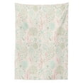 thumbnail image 3 of Ambesonne Floral Tablecloth Rectangular Table Cover, Soft Toned Nature Theme, 60"x90", Pale Green Mint Green, 3 of 4