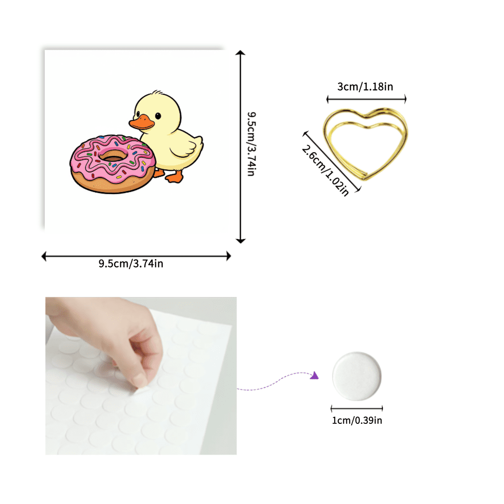 100 Pcs Original Unique Sticky Notes: Double-Sided (Coloring + Reminder), No-Repeat Design for Home Office