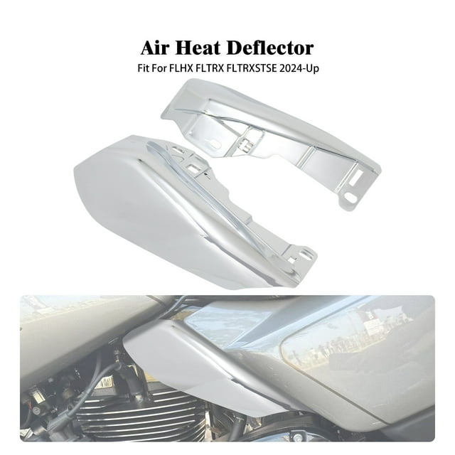 Chrome Mid-Frame Air Deflector Heat Shield For Harley Road Street Glide 24-2025
