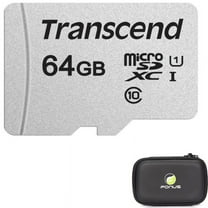 64GB Memory Card w Carry Case for Samsung Galaxy A15 5G - Transcend High Speed MicroSD Class 10, Hard Cover for Galaxy A15 5G