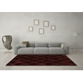 thumbnail image 3 of Ahgly Company Indoor Round Abstract Red Modern Area Rugs, 5' Round, 3 of 4