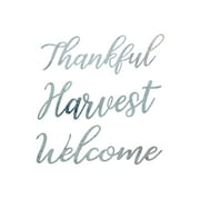DT Fall Craft Decor - Harvest Thanksgiving Welcome Metal Words 3pc Set