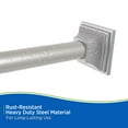 thumbnail image 6 of Kenney® Twist & Fit™ No Tools Gerrard Decorative, Rust-Resistant Painted Steel, Shower Curtain Tension Rod, 42-72", Polished Pewter, 6 of 10