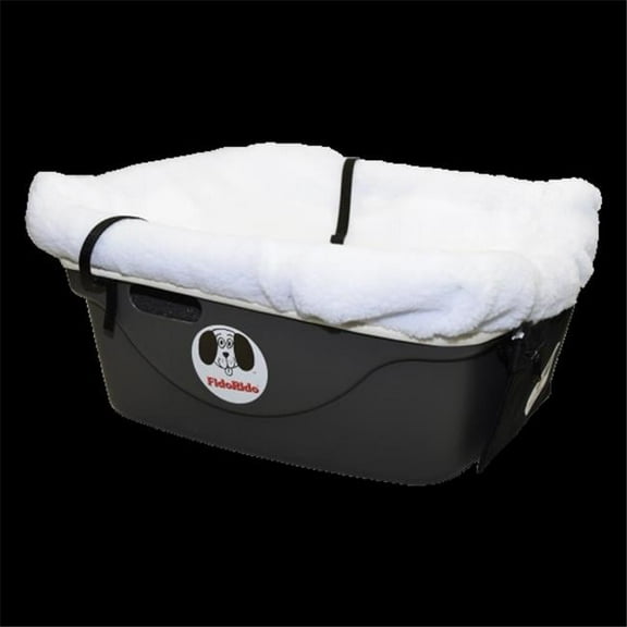 Fido Pet Products Pet Car Seat - White Sherpa Cover with Large Harness