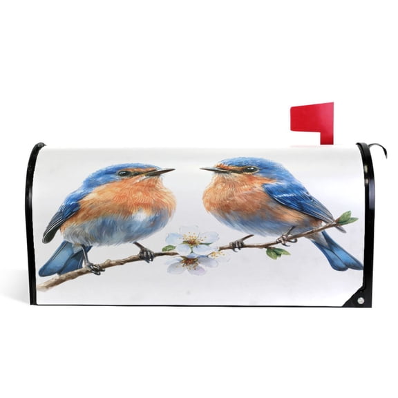 Ryvnso Mailbox Cover Birds Magnetic Mailbox Wrap Standard Size 21x18 Inch