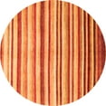 thumbnail image 1 of Ahgly Company Indoor Round Abstract Orange Contemporary Area Rugs, 4' Round, 1 of 1