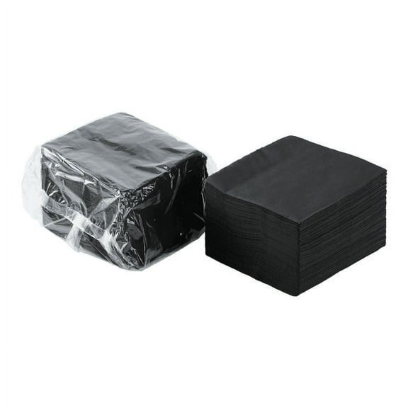 Karat [1000 ct - 5 x 5] Premium Black Cocktail Napkins - 2-ply Beverage Napkins - 10 x 10 Unfolded
