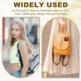 thumbnail image 6 of Uxcell Mini Handbag Keychain for Women, PU Leather Cute Bag Creative Keyrings Beige, 6 of 7