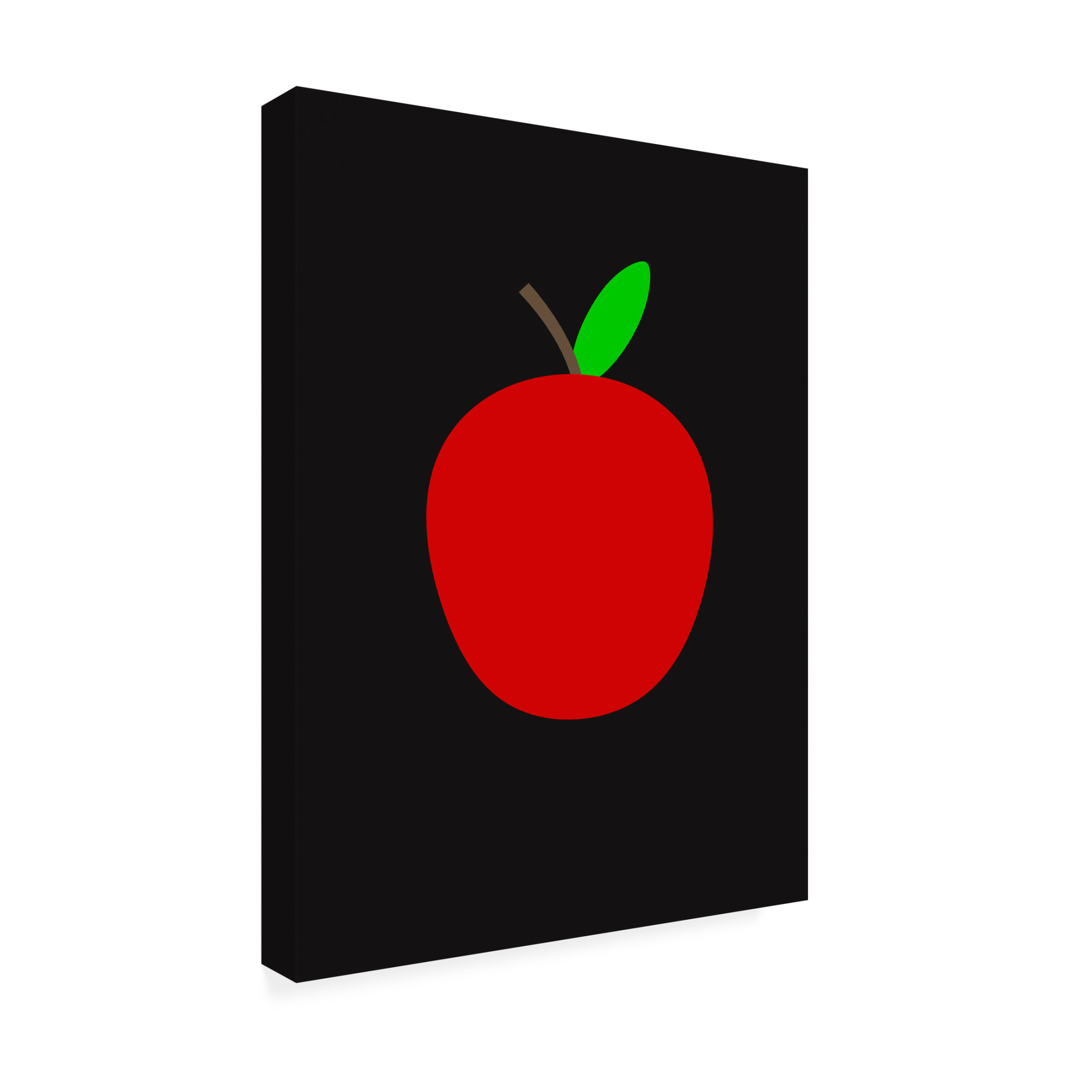 Canvas Wall Art - Tom Quartermaine 'Red and Black Abstract Pear 16' Wall Art for Living Room, Bedroom, or Office Décor by Trademark Fine Art - 18 x 24 Inches