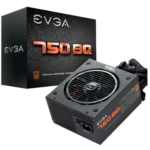 Fuente de Poder Semi-Modular EVGA 750 BQ de 750 W ATX 80 PLUS