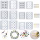 thumbnail image 1 of Moldes de resina para joyería, 12 piezas de silicona con agujero para cabujón, gemas, resina epoxi para pendientes, colgantes, pulseras y collares., 1 of 1